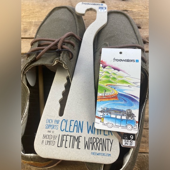 Freewaters Men’s boat shoes size 9 NEW with tags Olive Green. - Picture 6 of 10